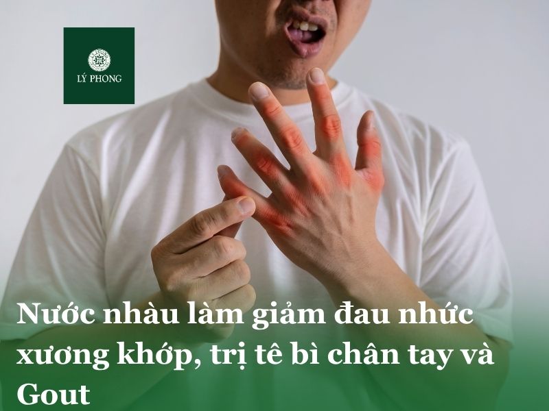 Nước nhàu hỗ trợ giảm đau nhức xương khớp, trị tê bì chân tay và Gout