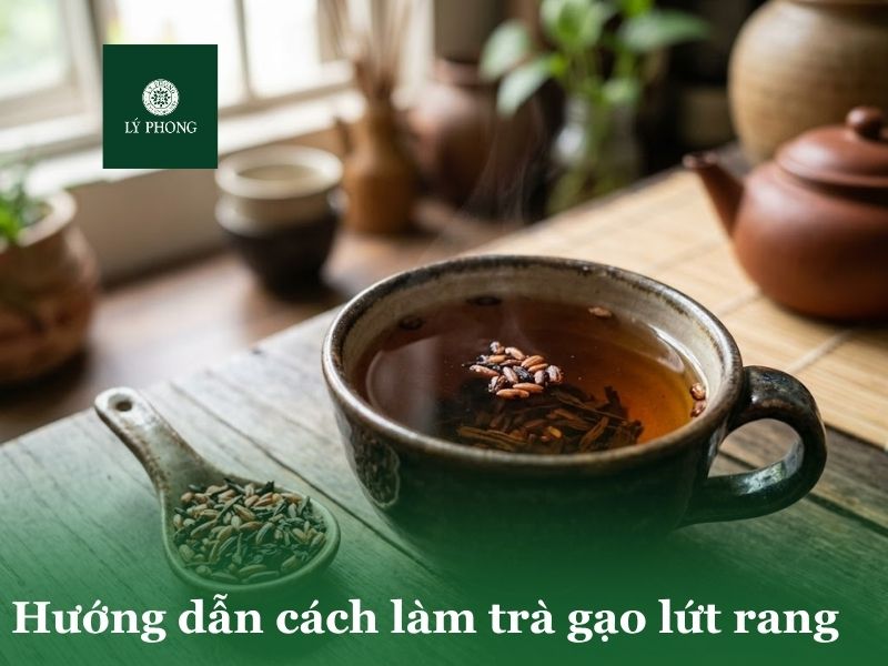 Trà Bancha gạo lứt rang