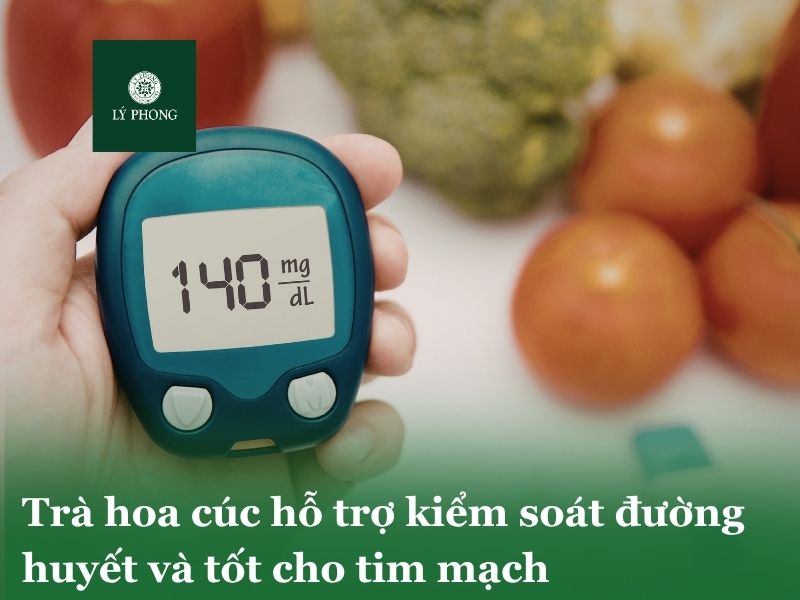 Trà hoa cúc hỗ trợ kiểm soát đường huyết và tốt cho tim mạch