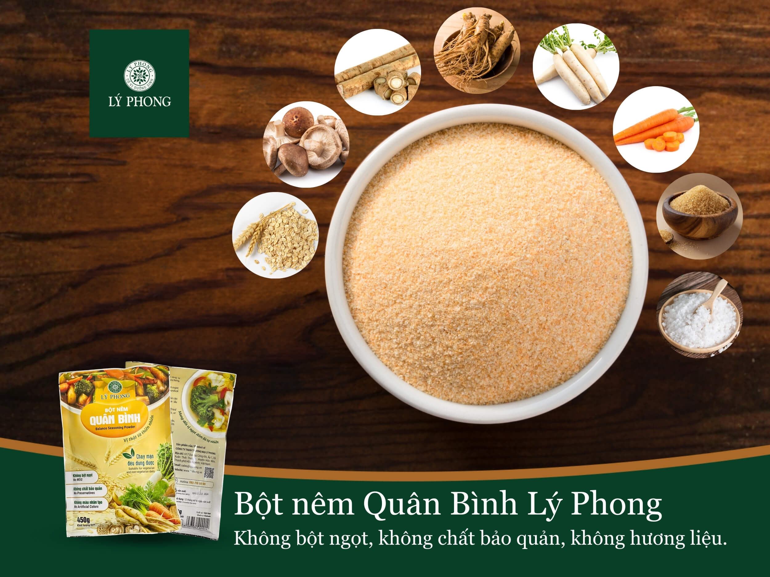 Bột Nêm Quân Bình Lý Phong - Bột nêm rau củ từ thiên nhiên