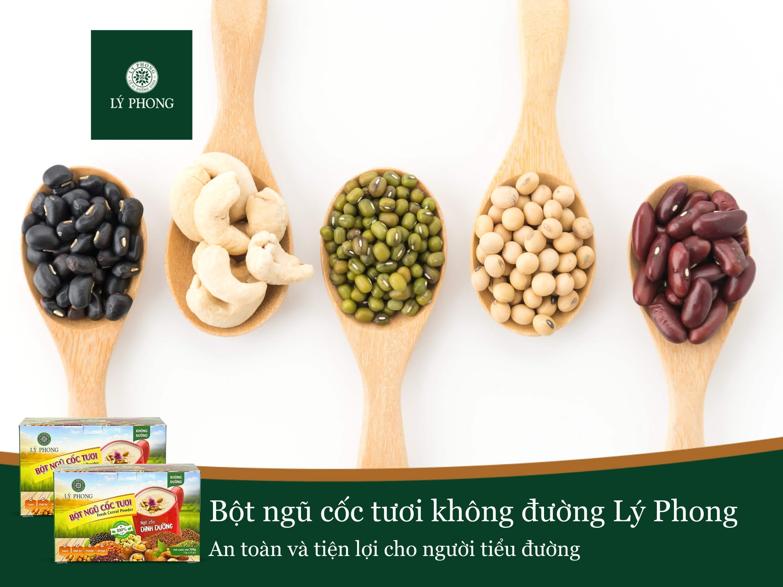 Bột ngũ cốc tươi không đường Lý Phong 