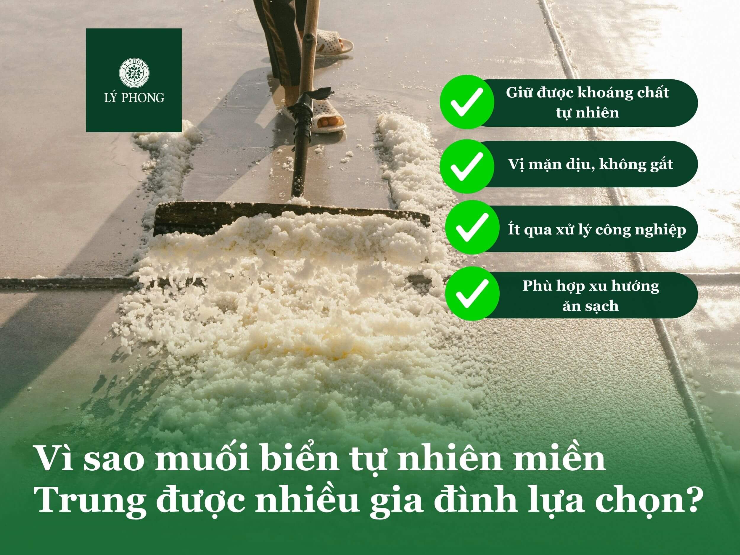 Vì sao muối biển tự nhiên miền Trung được nhiều gia đình lựa chọn?