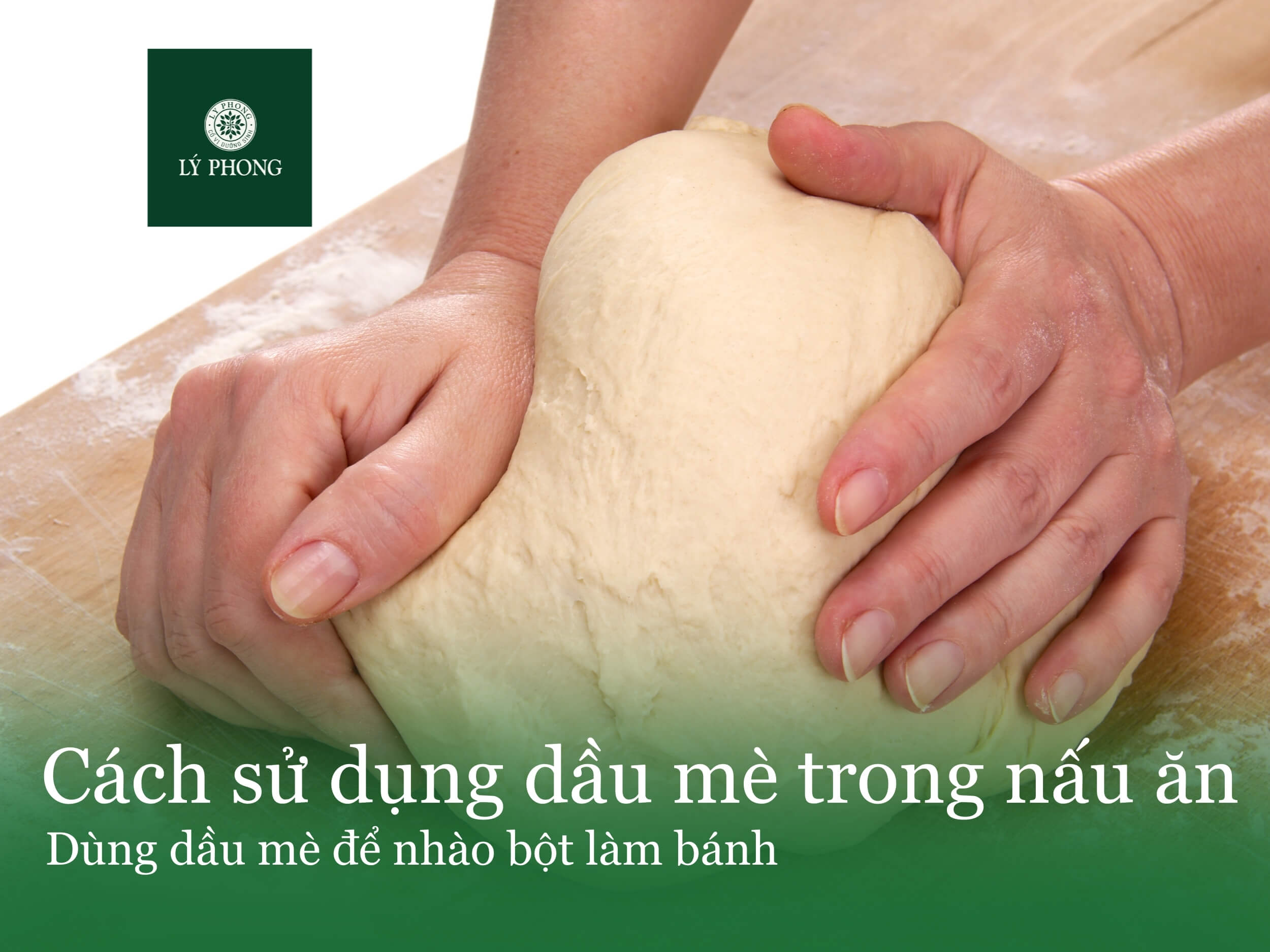 Dùng dầu mè để nhào bột làm bánh
