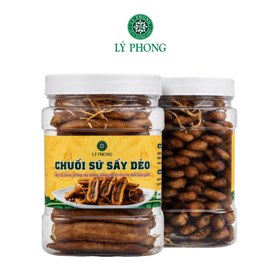 Chuối Sứ Sấy Dẻo Lý Phong - Hũ 500gram