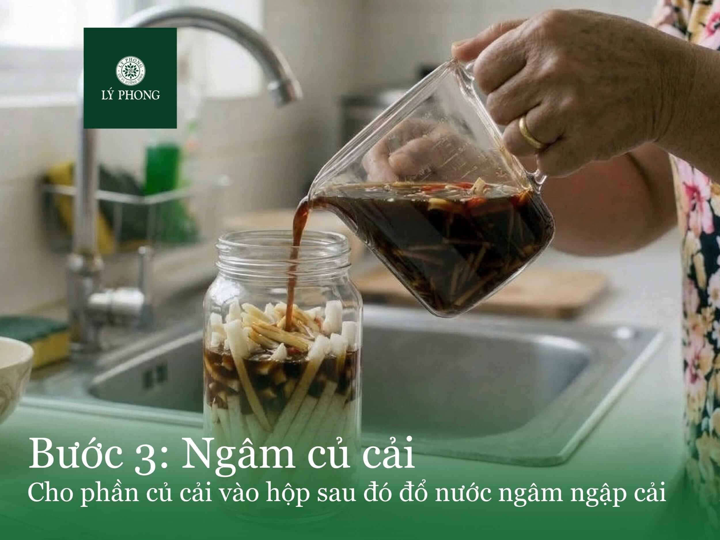 Bước 3: Ngâm củ cải