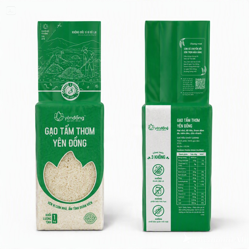 Gạo Tấm Thơm Yên Đồng - Túi 1Kg