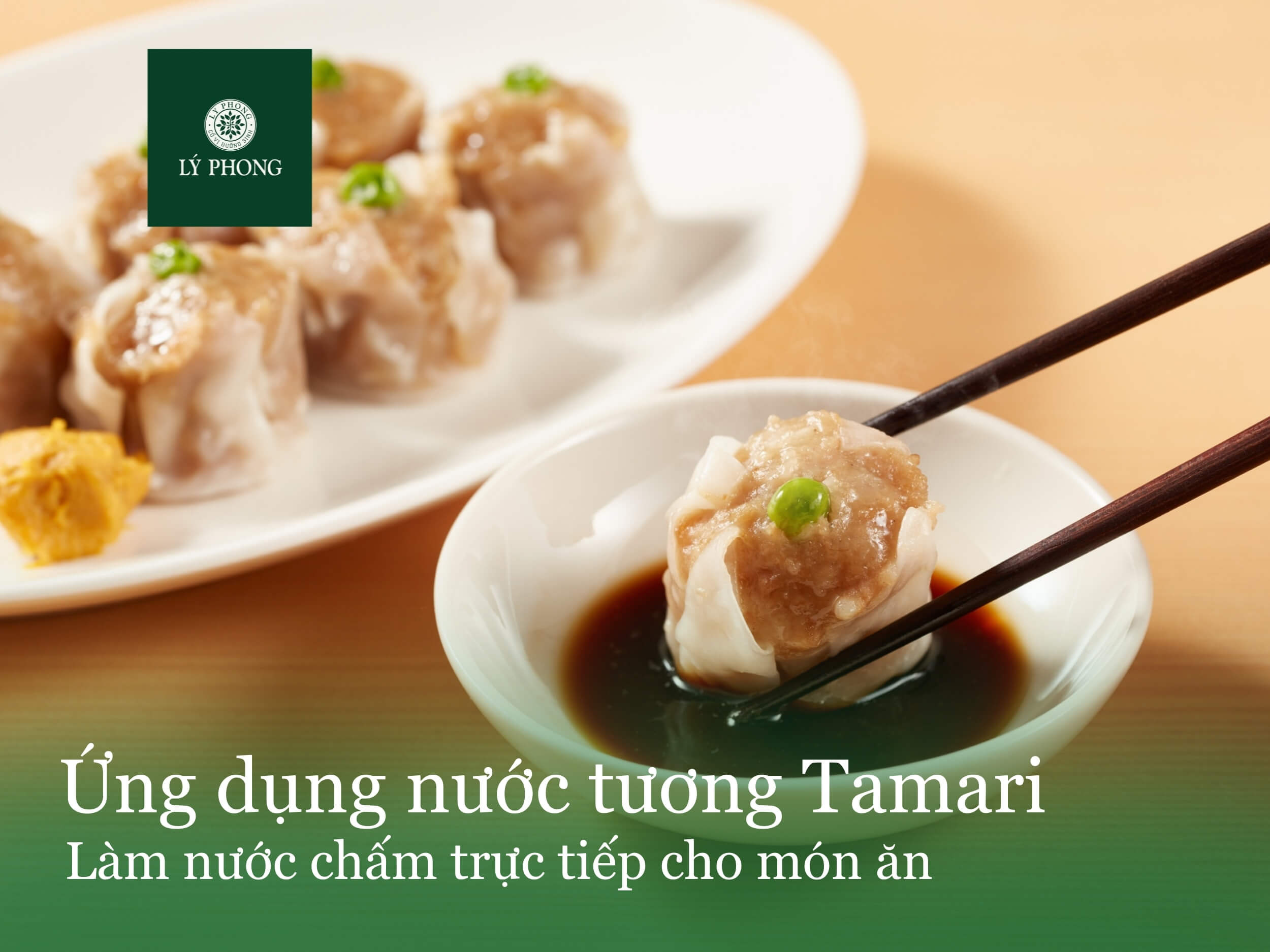 Ứng dụng nước tương Tamari làm nước chấm trực tiếp cho món ăn