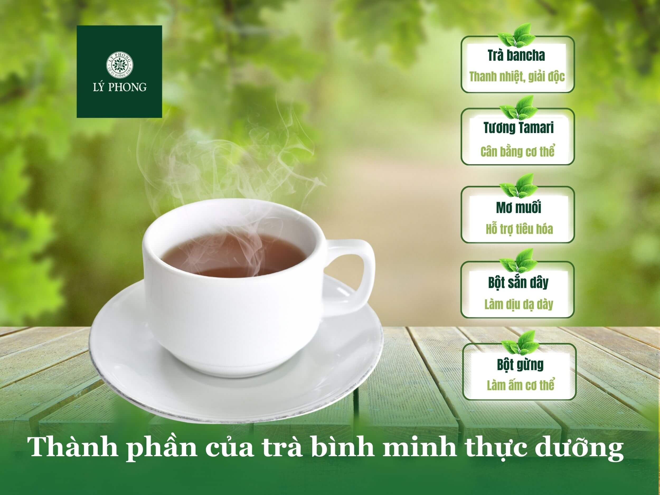 Thành phần của trà bình minh thực dưỡng