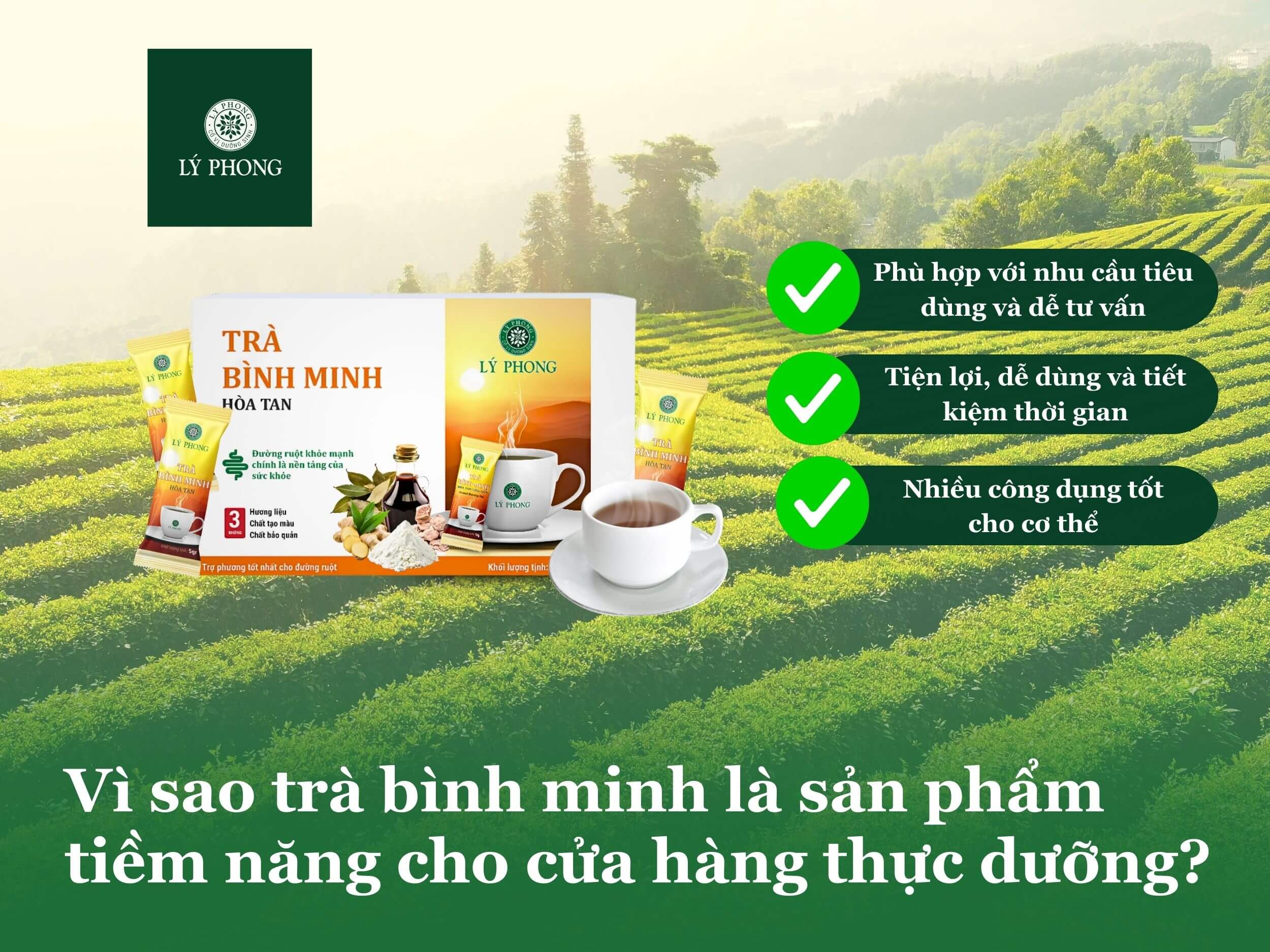 Vì sao trà bình minh là sản phẩm tiềm năng cho cửa hàng thực dưỡng?
