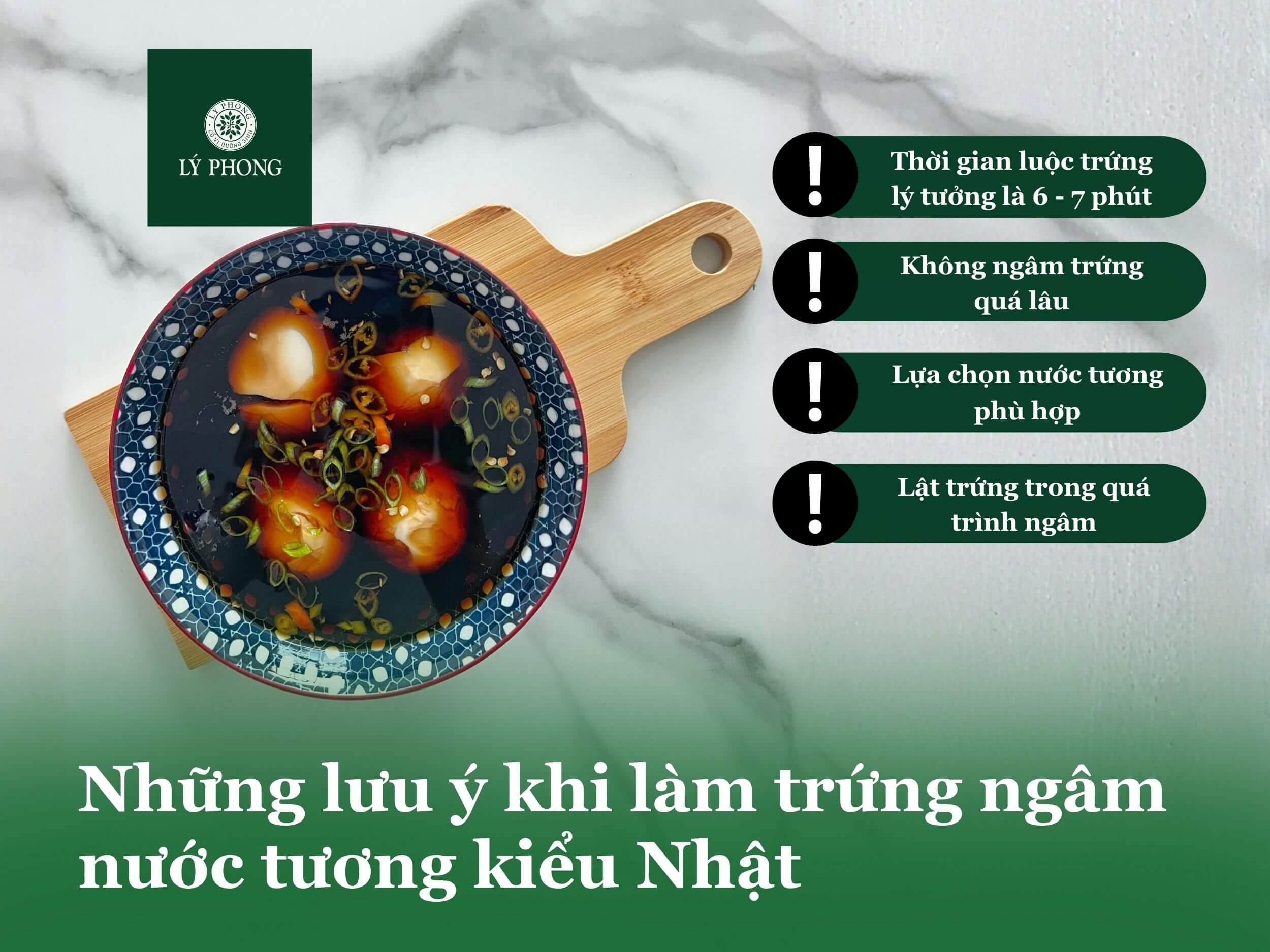 Những lưu ý khi làm trứng ngâm nước tương kiểu Nhật