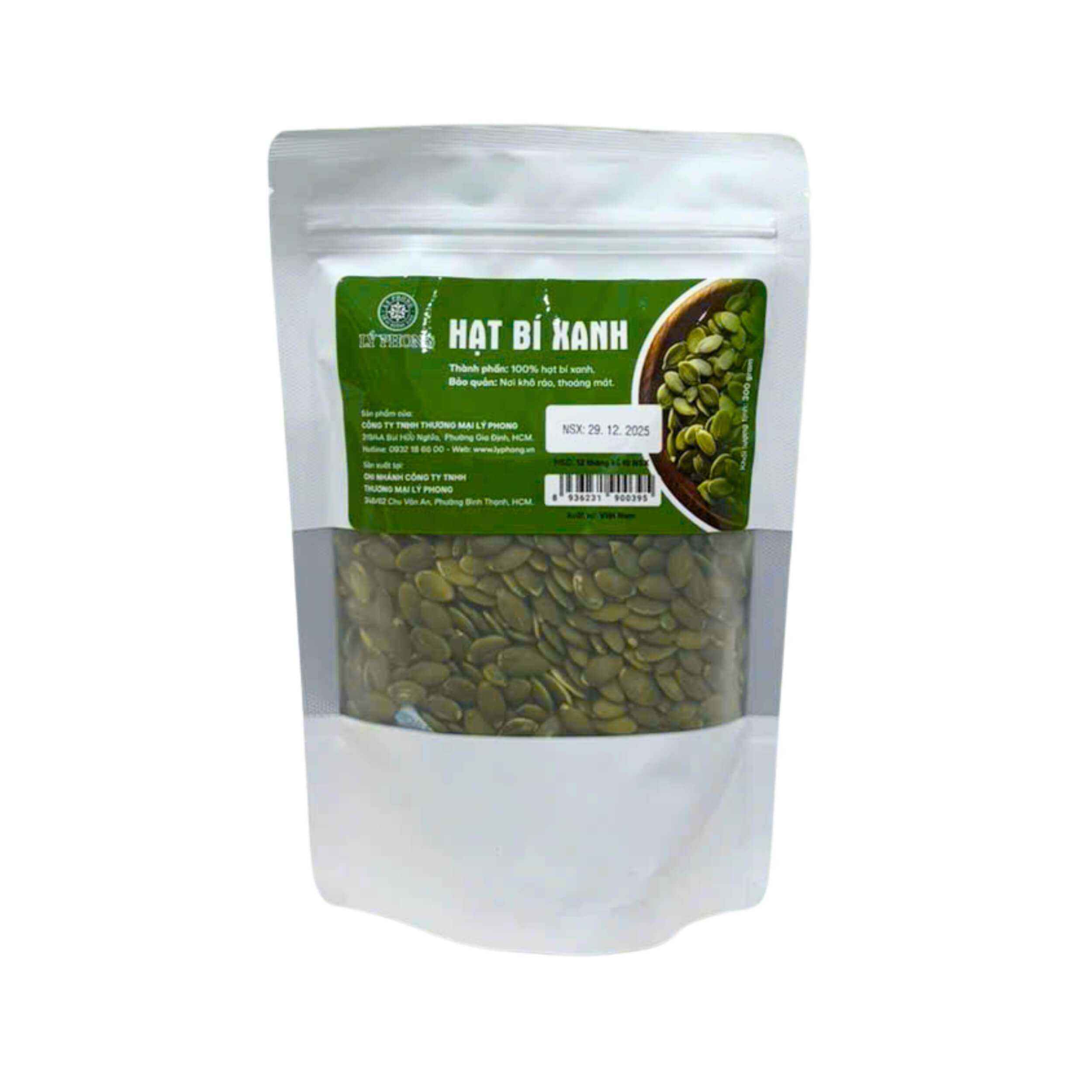 Hạt bí xanh (sống) - Túi 300 gram