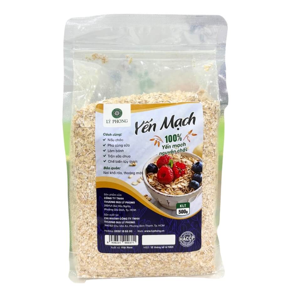 Yến mạch nguyên chất - Túi 500 gram