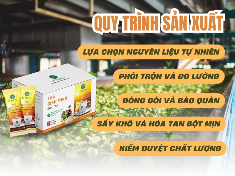 Trà bình minh hòa tan được sản xuất như thế nào?