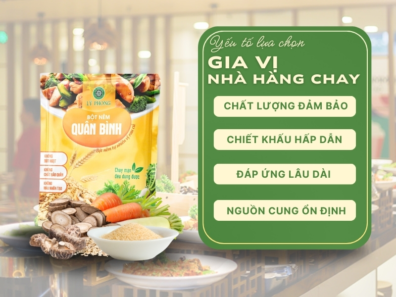 Lựa chọn gia vị cho nhà hàng chay